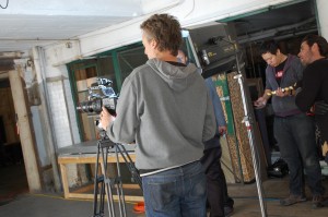 cameramen on set shooting