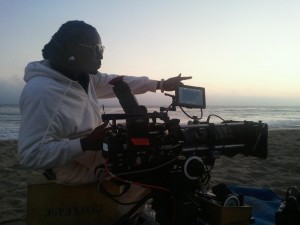 mack moon films shooting on the beach